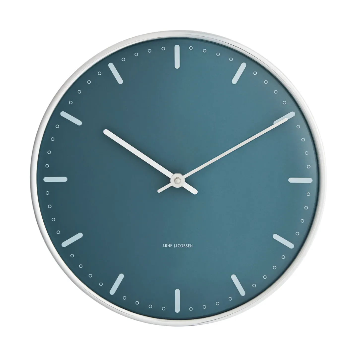 Arne Jacobsen Clocks Arne Jacobsen City Hall Wanduhr Blau, Ø21 cm