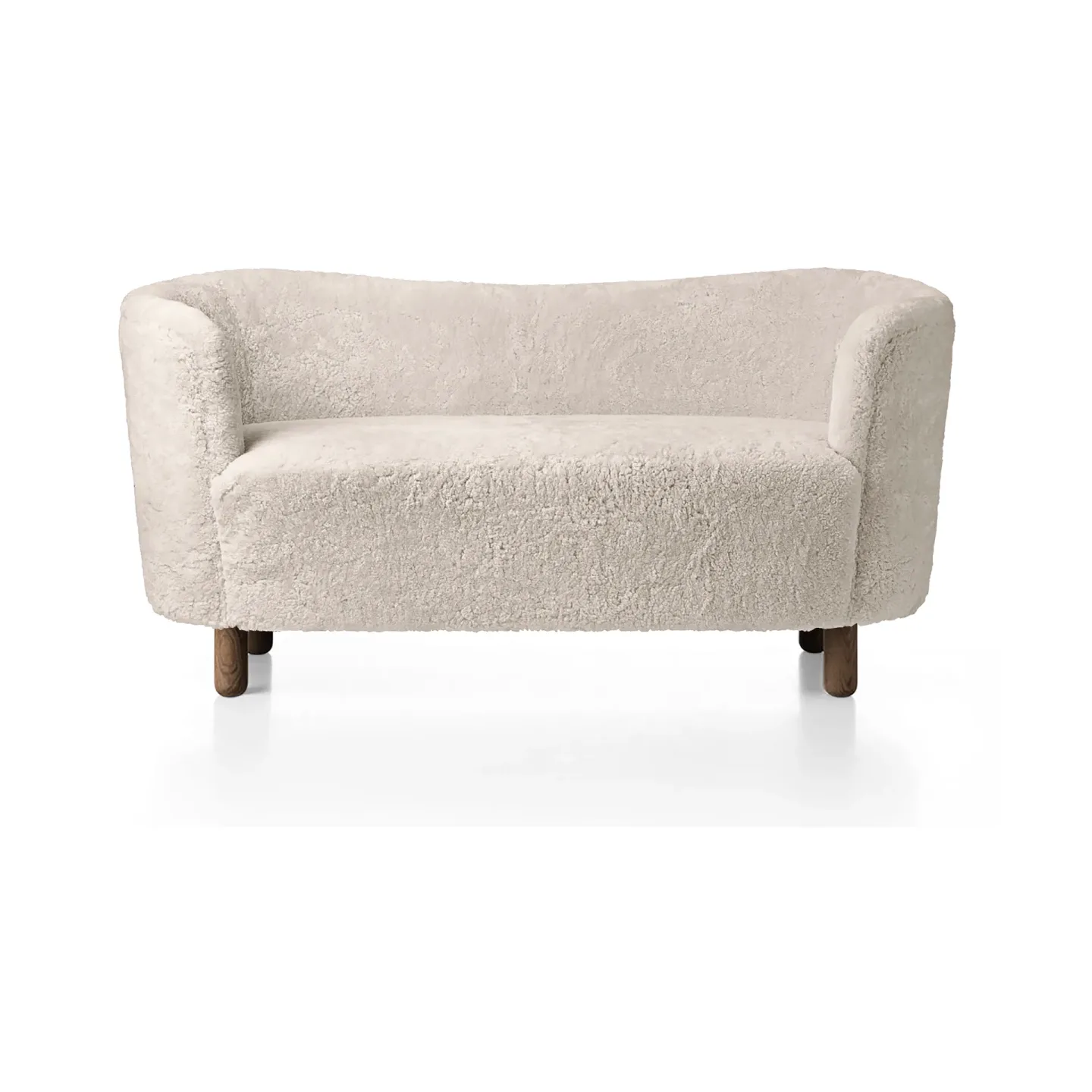 Audo Copenhagen Mingle soffa 152 cm Fårskinn Moonlight-mörkbetsad ek