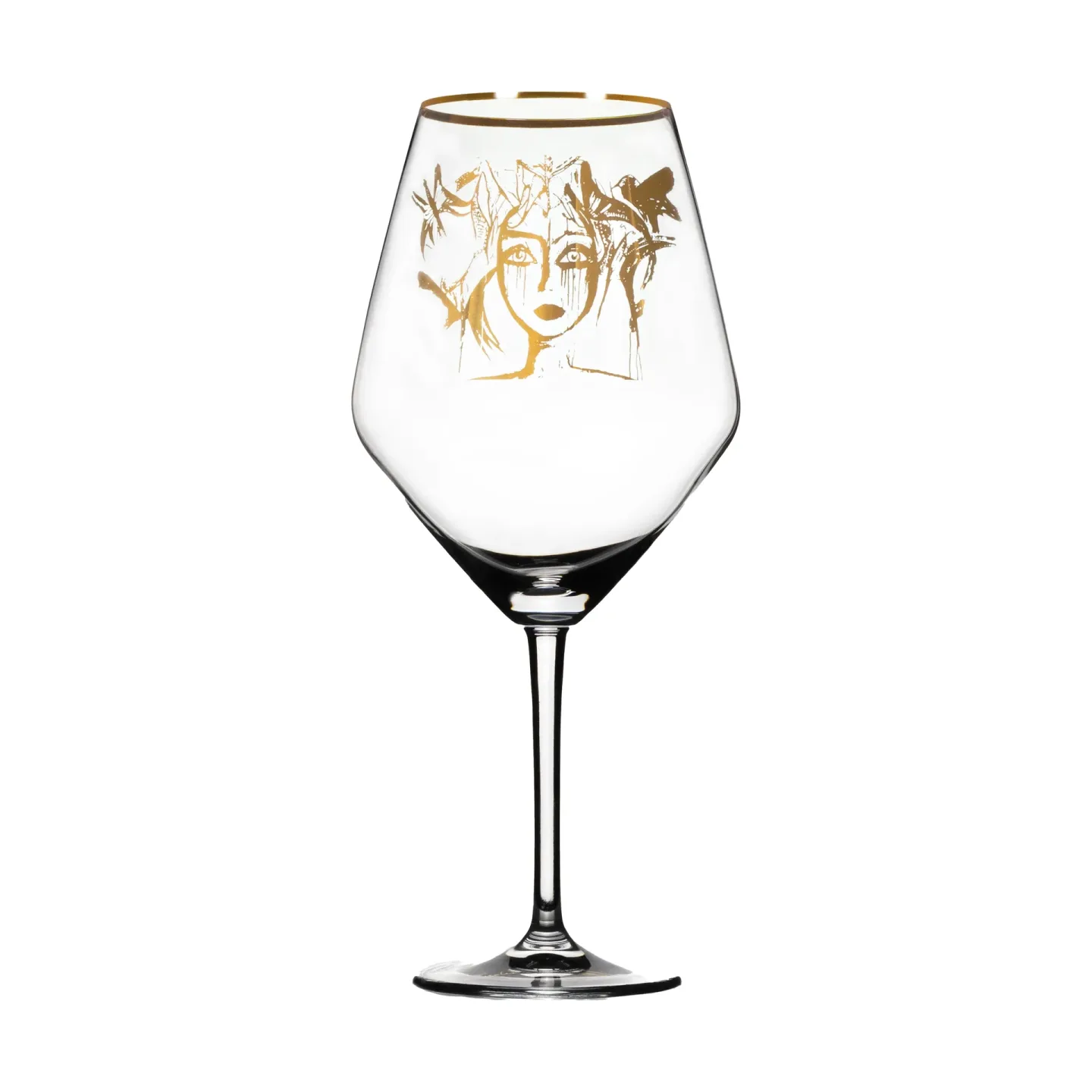 Slice of Life Rödvinsglas 25 cm - Guld