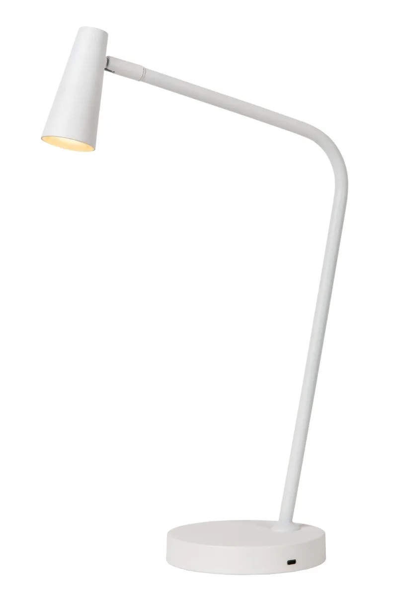 Lucide - Stirling 47cm - Skrivbordslampa - Vit