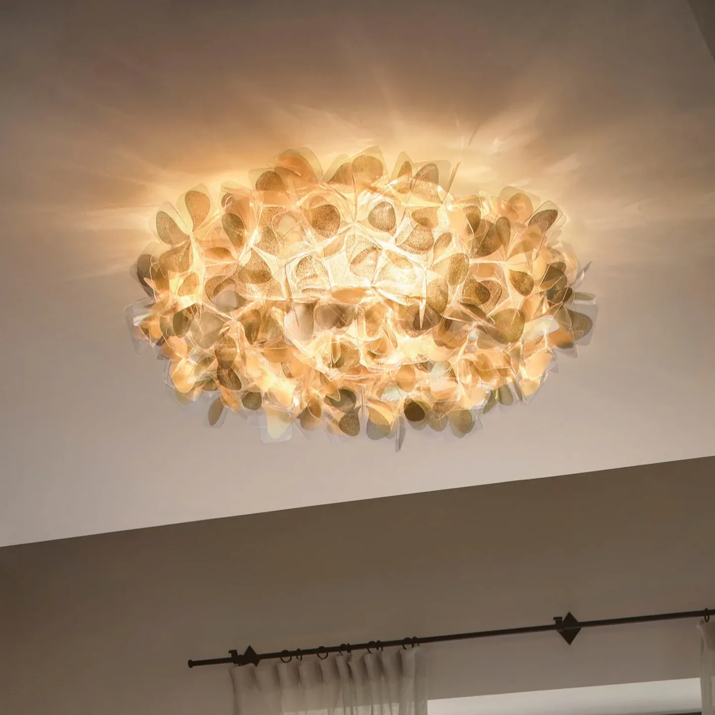 Clizia Plafond/Vägglampa Mama Non Mama Large Gold - Slamp Clizia Mama Non Mama - Vardagsrum - Design - Plast - Rund