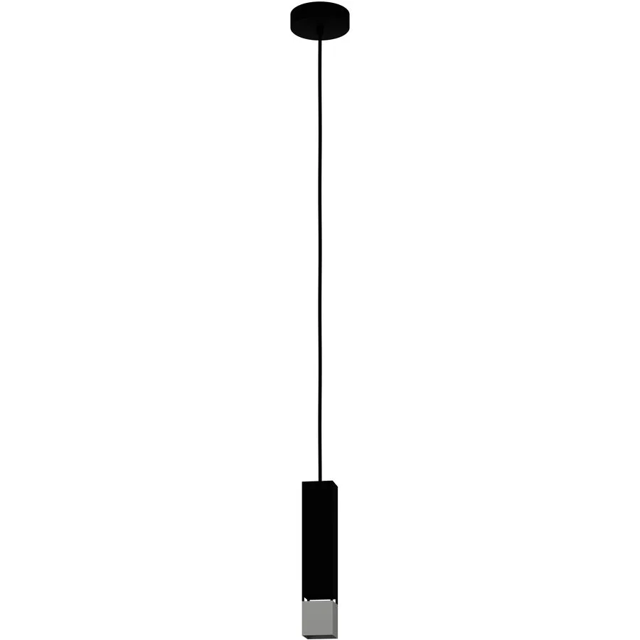 Eglo Pendellampe Butrano Schwarz/Silber Stahl 5.5 cm 110 cm