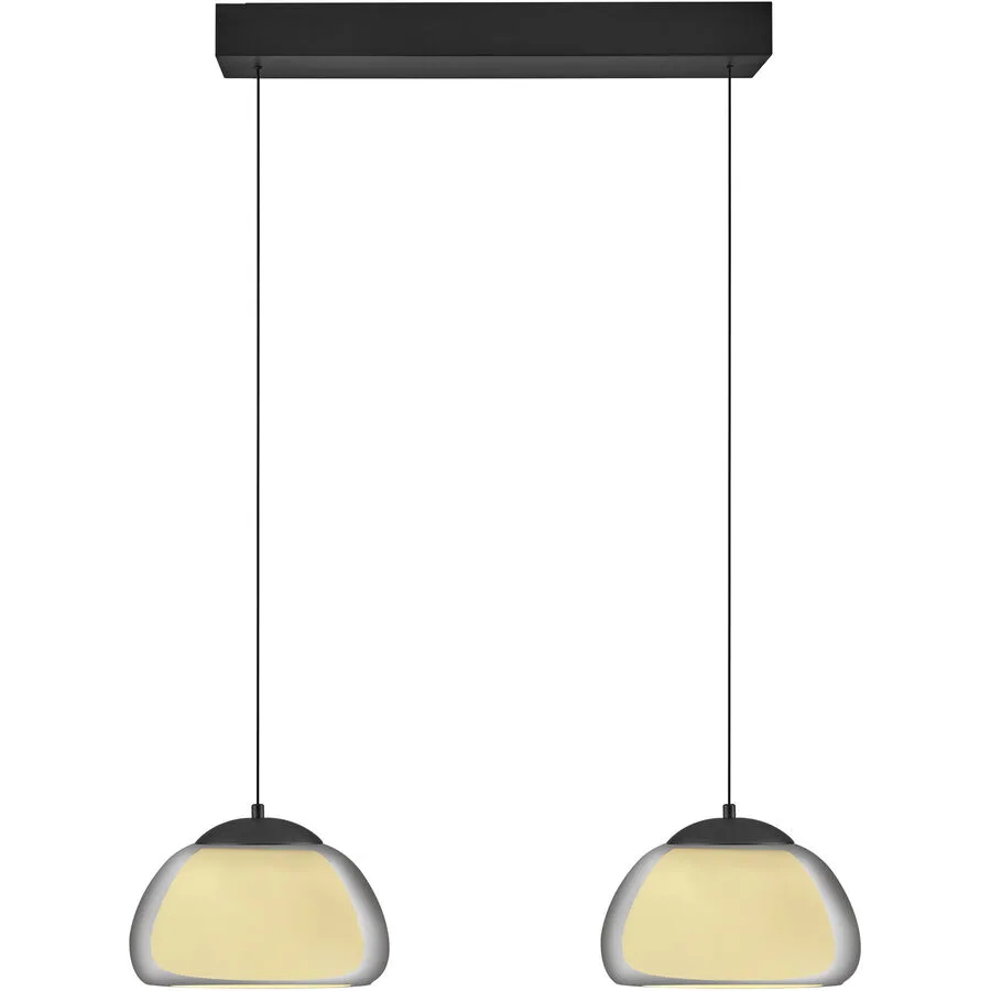 Pendellampe Luxxo Schwarz Metall 88 cm 180 cm - LED - Lichtfarbe: Extra warmweiss - LED Energiesparlampen