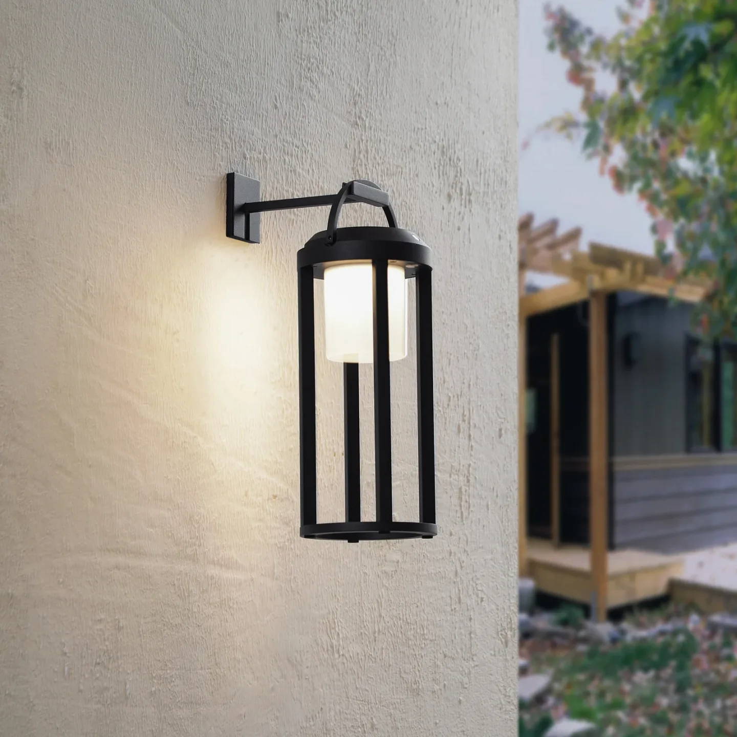 Tilena Round Solcellslampa Svart - Lucande - Balkong - Modern - Aluminium - Lykta