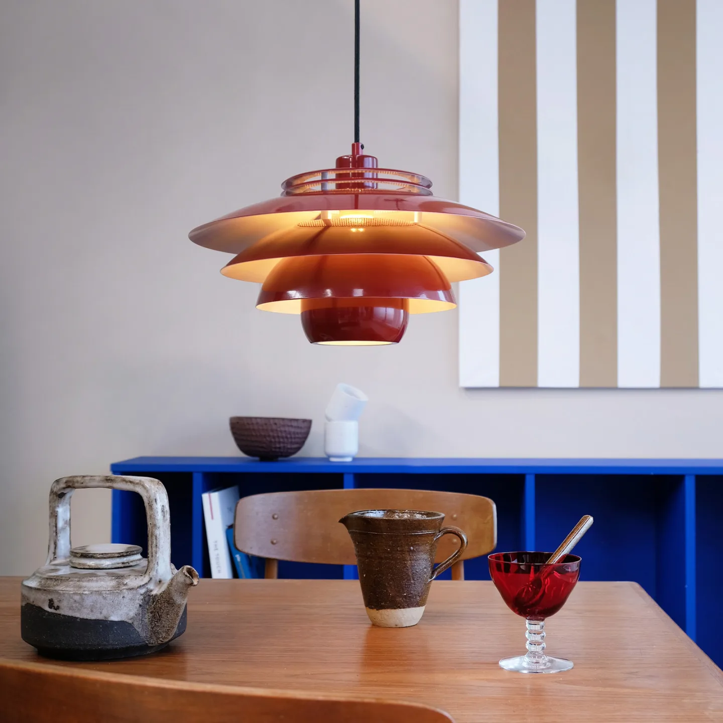 Ejka Pendelleuchte Dark Red - Dyberg Larsen - Wohnzimmer - Design - Metall - Einflammig