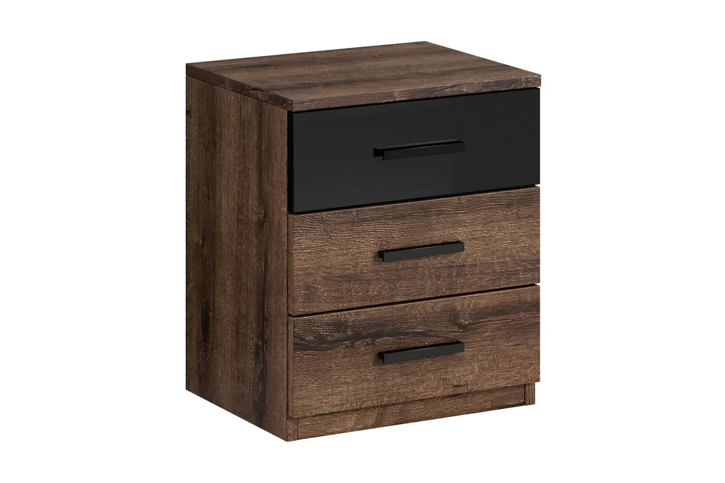 Bovera Sängbord 41x46 cm - Teak/Svart