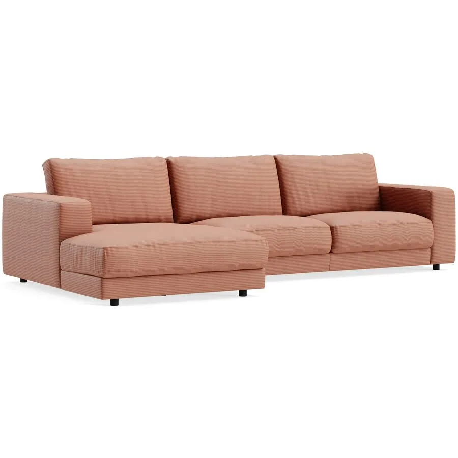 Ecksofa Ava Links Bezug: 88% Polyester, 12% Polyacryl rusty B 320 T 170 cm - Möbel Konfigurator: Traummöbel individuell zusammenstellen