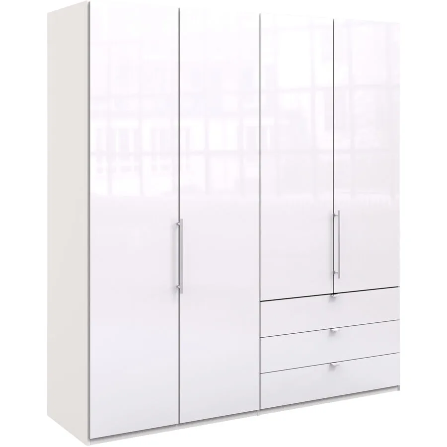 Kleiderschrank Folt weiss Holzwerkstoff B 200 cm