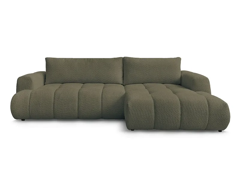 Ecksofa BOBOCHIC FUJI Boucle-Stoff grün