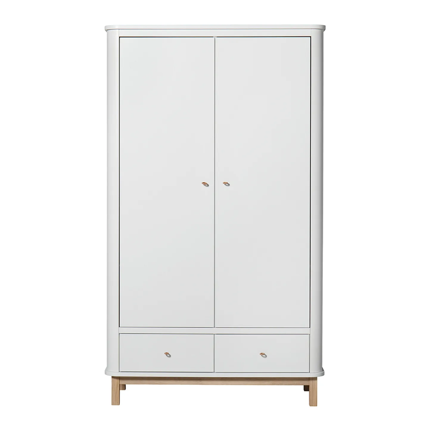 Oliver Furniture - Wood Wardrobe 2 Doors White / Oak - Skåp och vitrinskåp - Søren Rørbæk - Vit - Trä