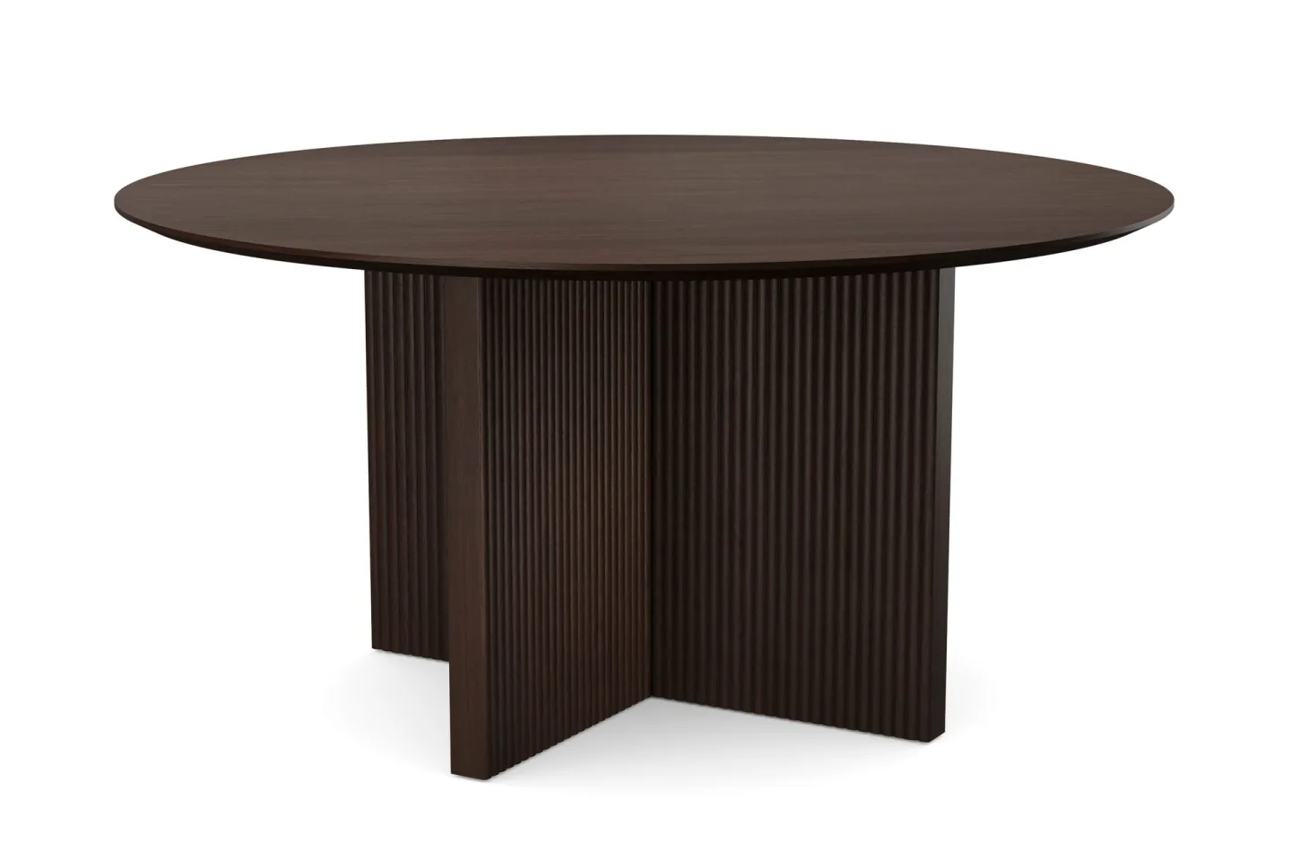 Edda Runt Matbord 150cm Fanér - Rökt ek