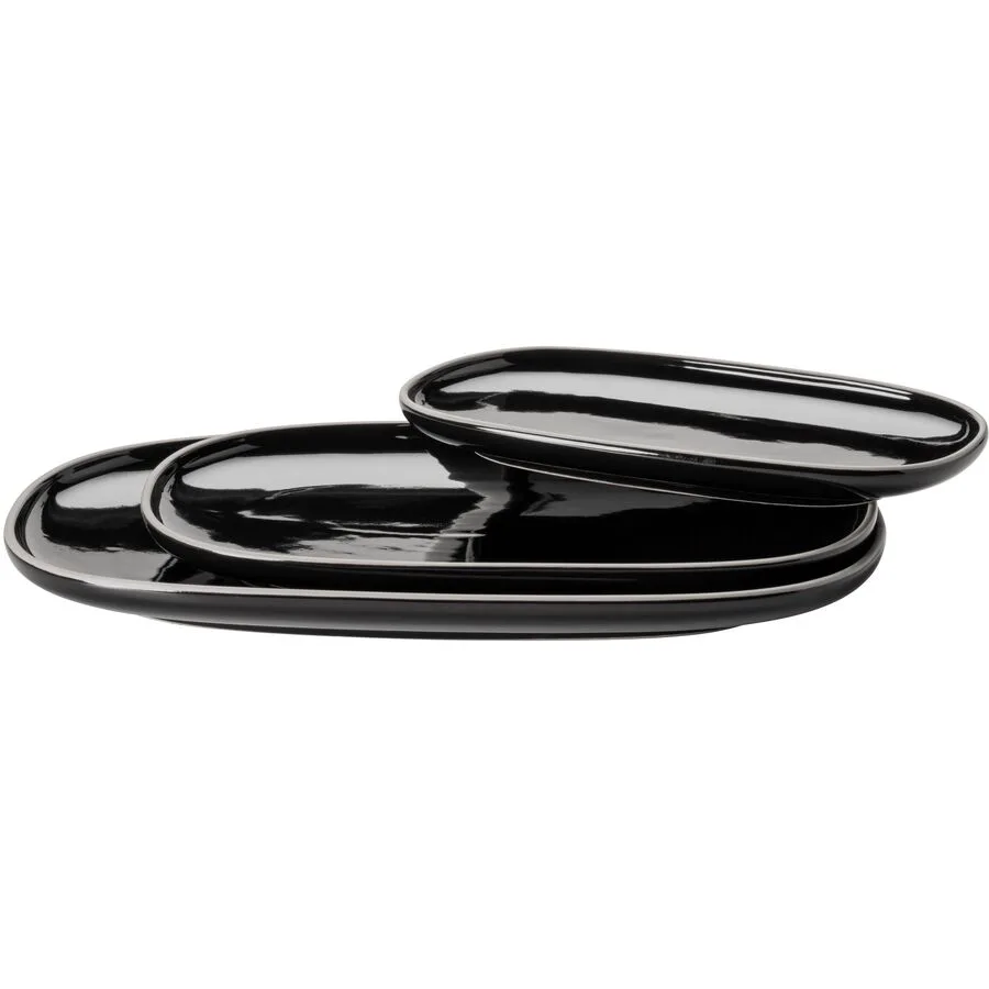 MÄSER Servierplatten-Set Isora Schwarz Keramik