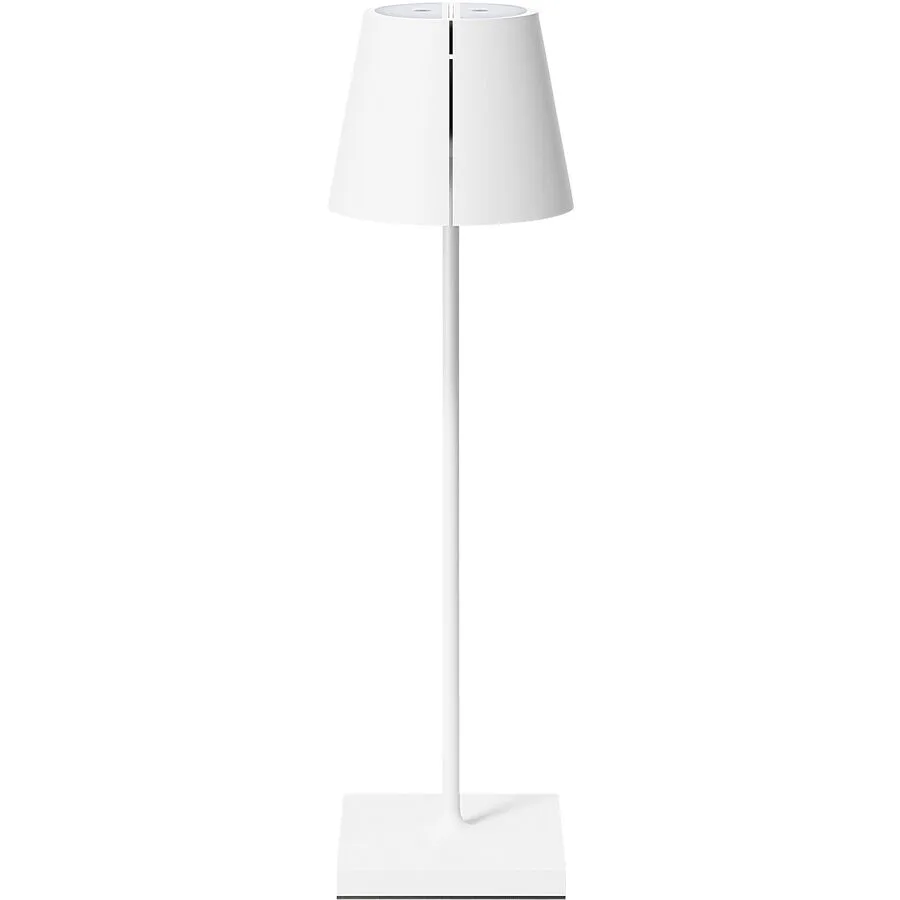 Tischlampe Nuindie Tango Weiss Aluminium 11 cm 38 cm - LED - Lichtfarbe: Extra warmweiss - LED Energiesparlampen