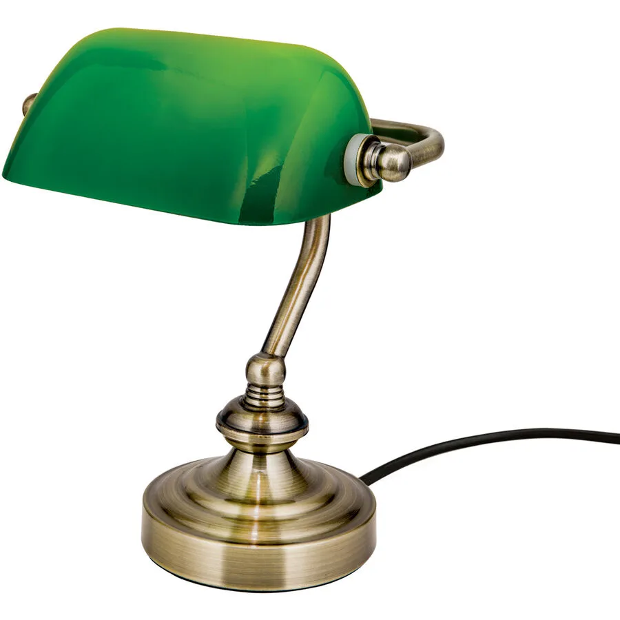 Tischlampe Bankerslamp Grün Stahl 17 cm