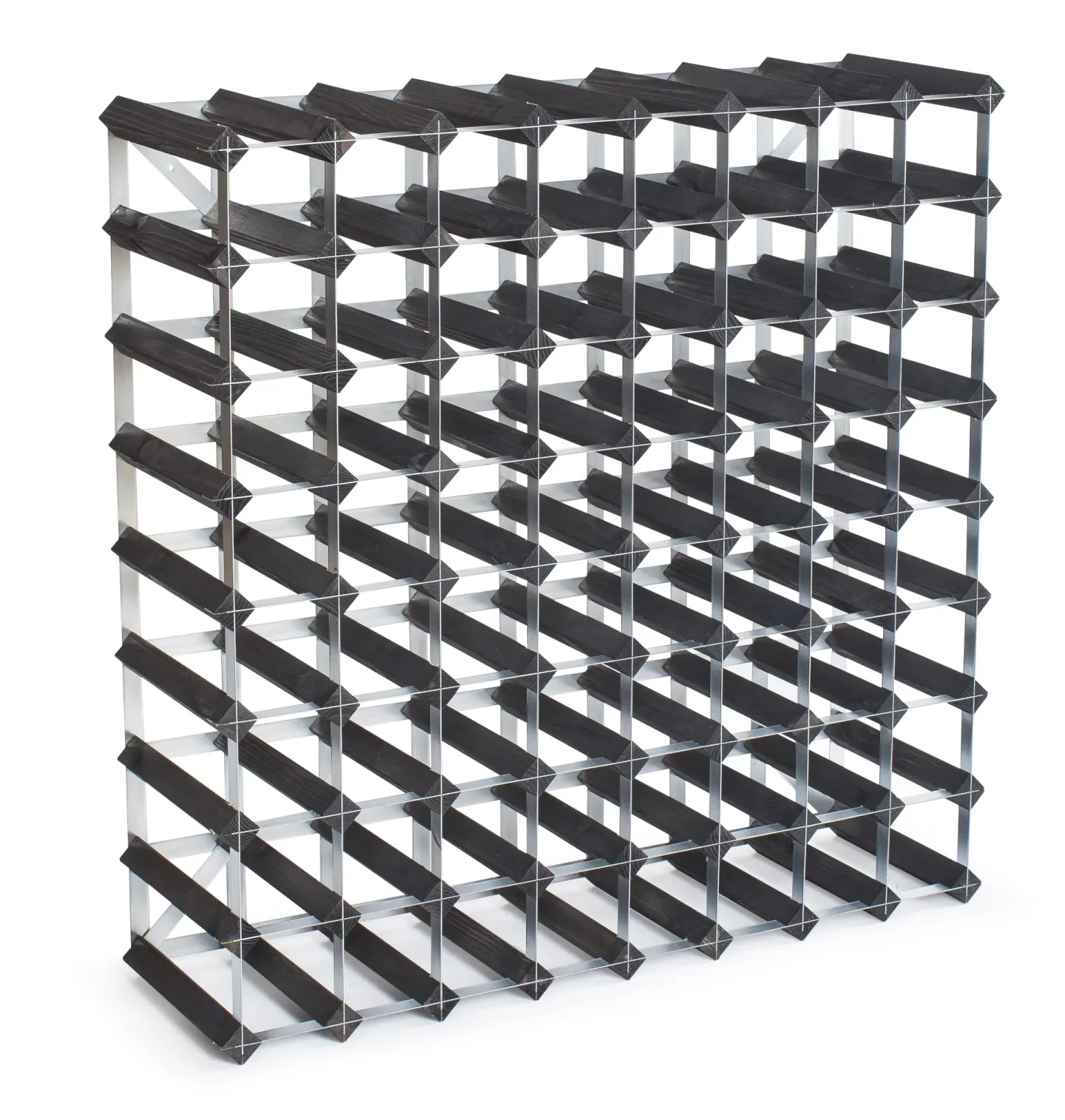 The Swedish Wine Rack Factory The Swedish Wine Rack Factory Weinständer für 72 Flaschen erweiterbar Schwarz
