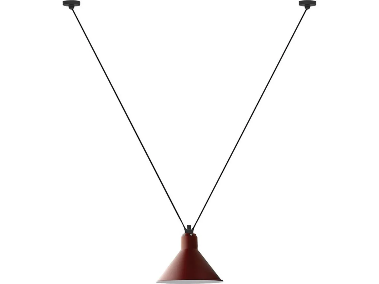 323 L Taklampa Konisk Röd - Lampe Gras - Vardagsrum - Metall