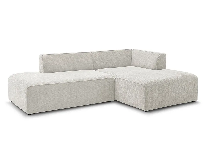 Ecksofa BOBOCHIC MEGEVE Stoff mit Textur beige