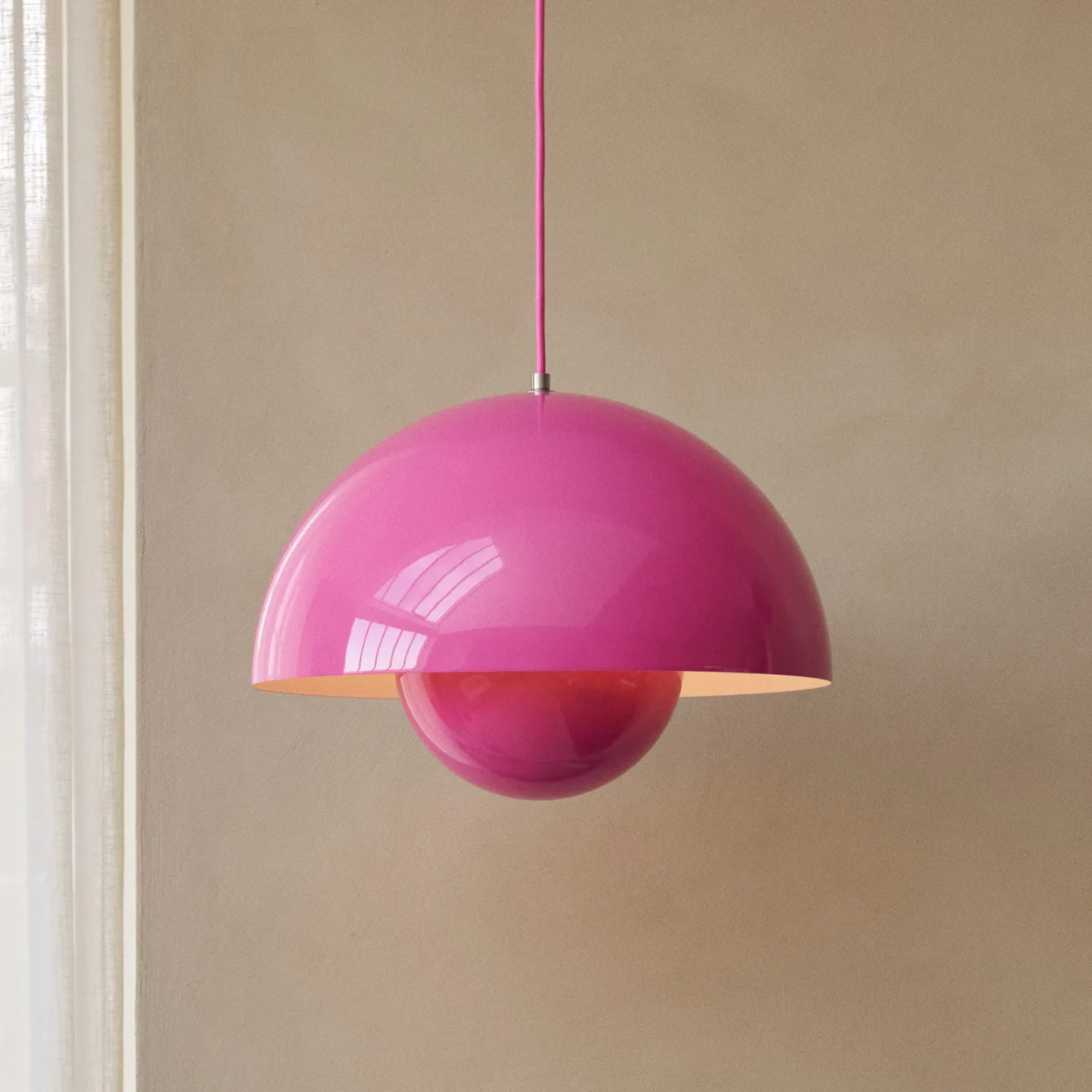 Flowerpot VP7 Pendelleuchte Tangy Pink - &Tradition - Wohnzimmer - Design - Metall - Einflammig