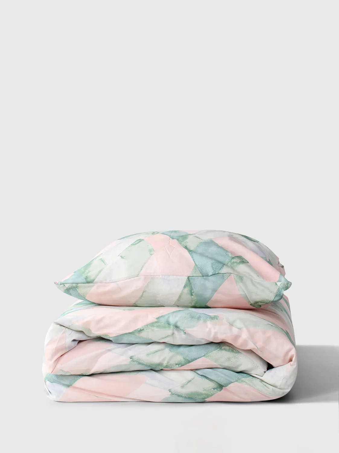 Dynetrekk sett - Blanca (rosa/grønn) (Størrelse: 150 x 210 cm)