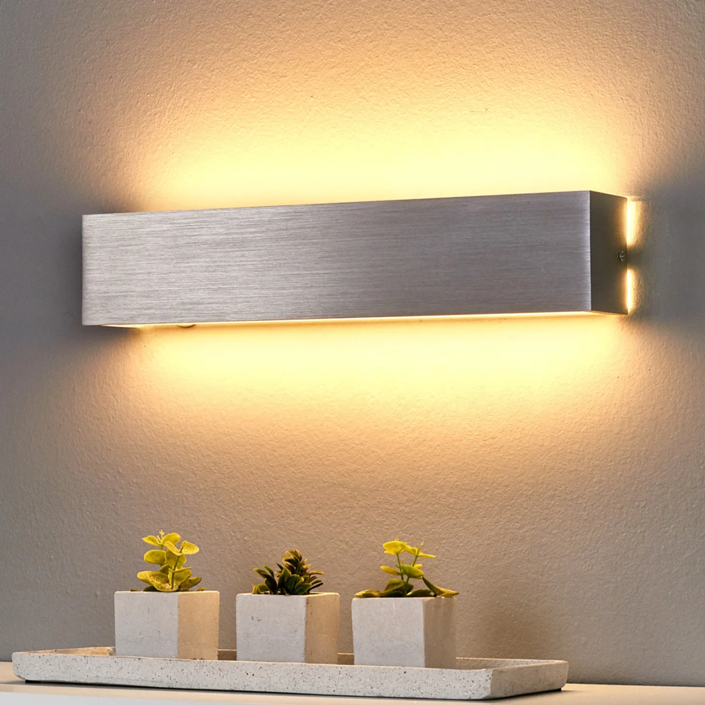 Ranik 40 LED Vägglampor Alu - Lindby - Hall - Modern - Metall - Vinklad