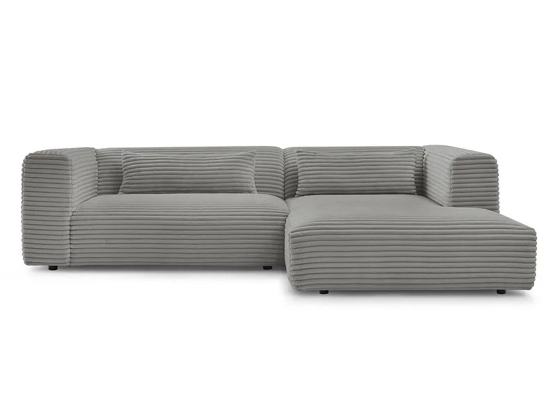 Ecksofa BOBOCHIC HARRY Cord-Stoff dunkelgrau