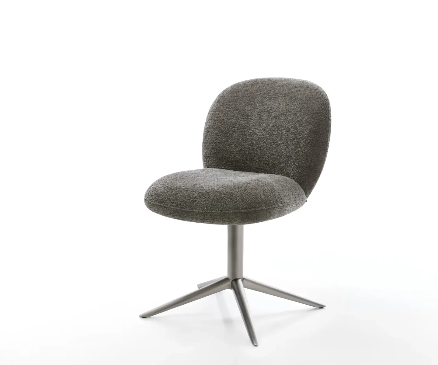 Drehstuhl Nube-Flex Bouclé Soft Schlamm Fußkreuz Graphit 360° drehbar Wippfunktion Taschenfederkern
