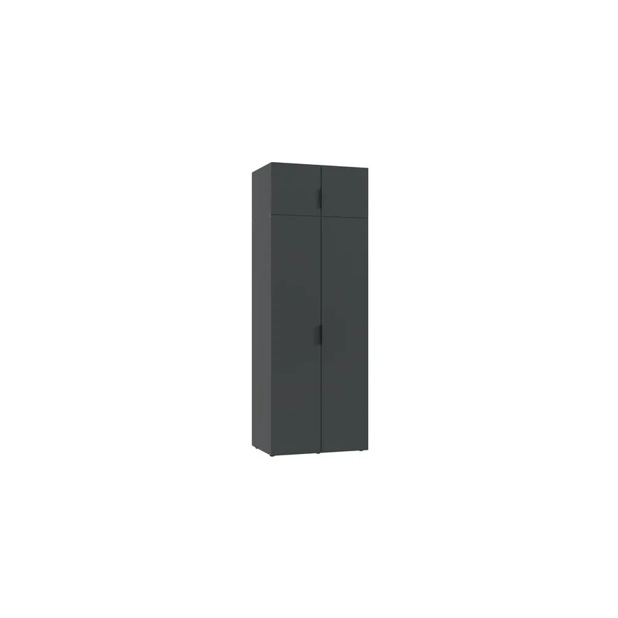 Kleiderschrank Modu graphit Holzwerkstoff B 80 cm