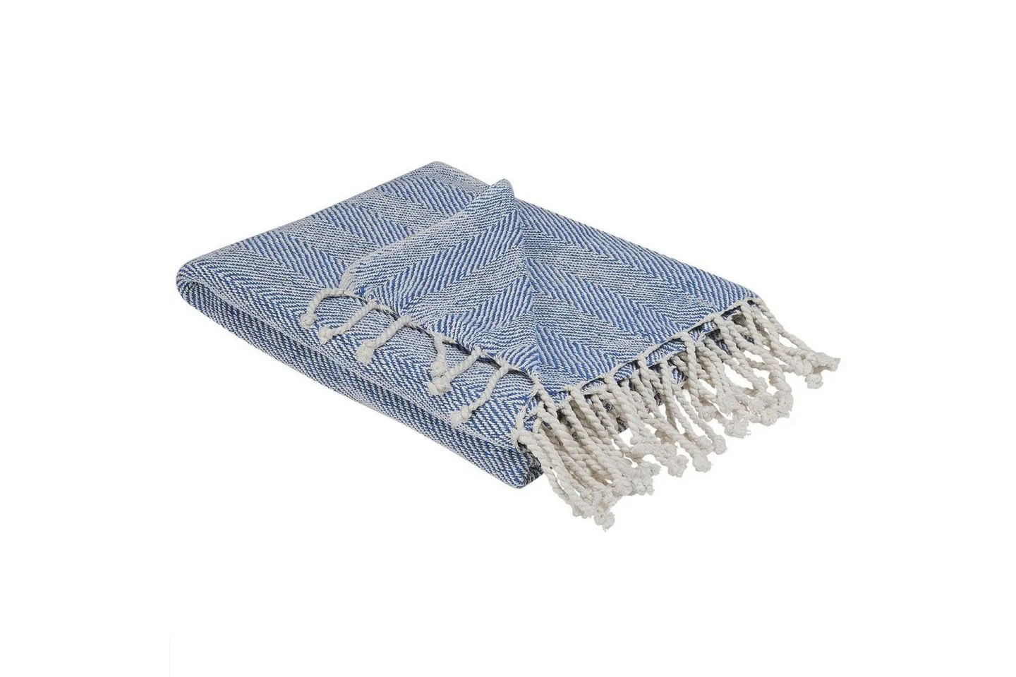 Pläd Tilmi Blå/Vit - Blå/Vit