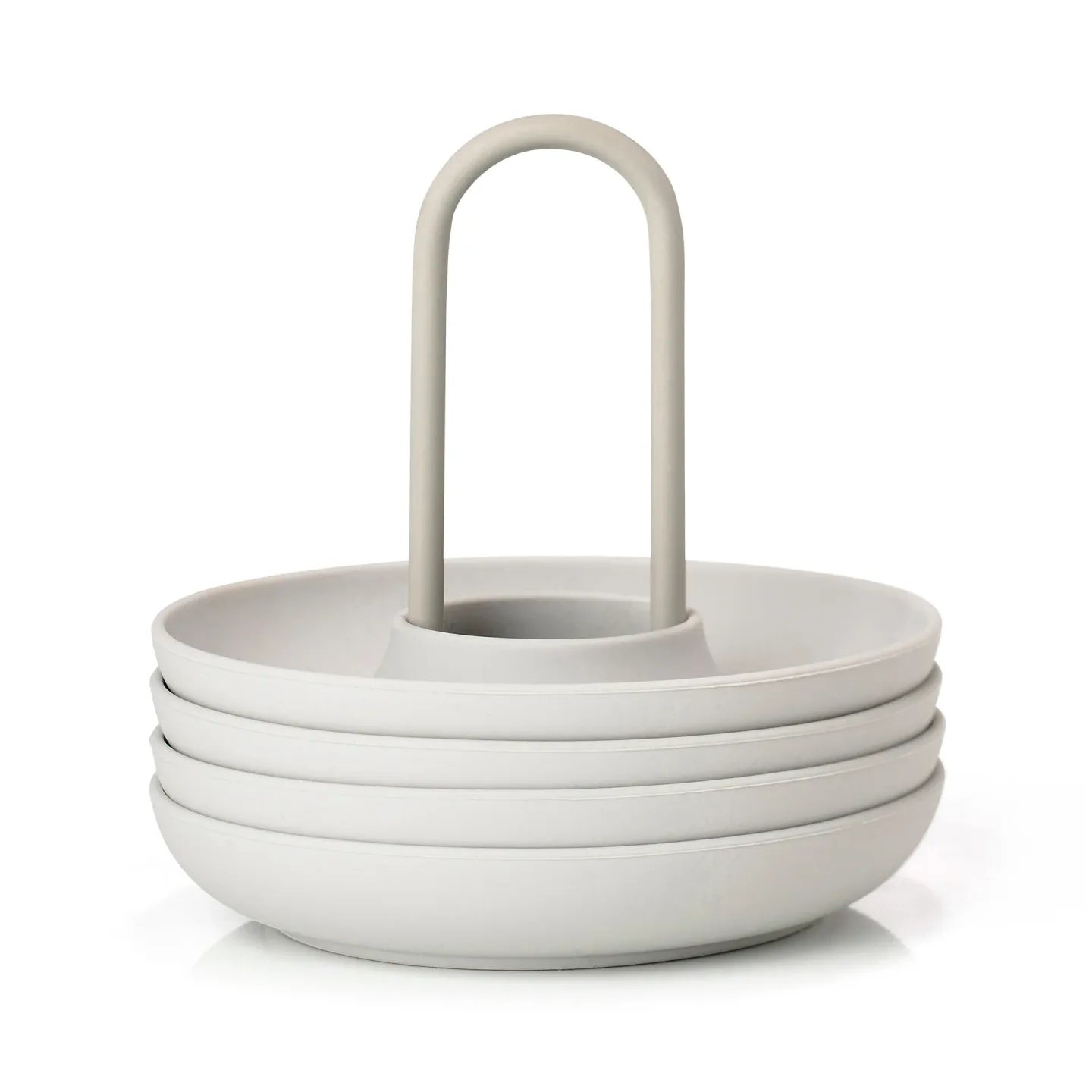 Zone Denmark Singles Eierbecher 4er Pack mit Halter Warm Grey