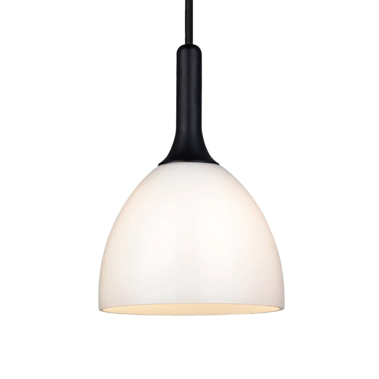 BELLEVUE Hängelampe schwarz/opal 14 cm Glas G9 - Halo Design - Wohnzimmer - Einflammig