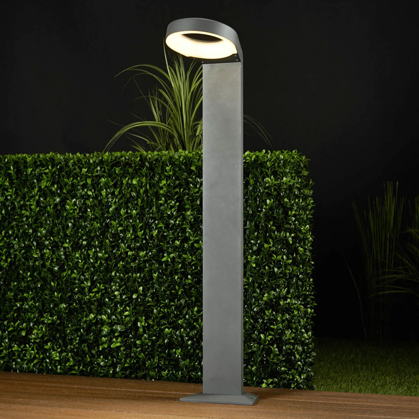 Jarka LED Garten Leuchte Anthracite - Lucande - Modern - Metall - Einflammig