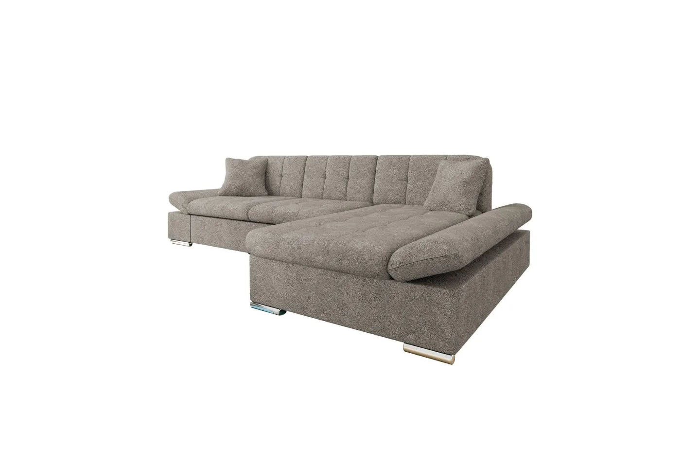 Vananda Soffa med Divan 3-sits i Bouclé - Grå