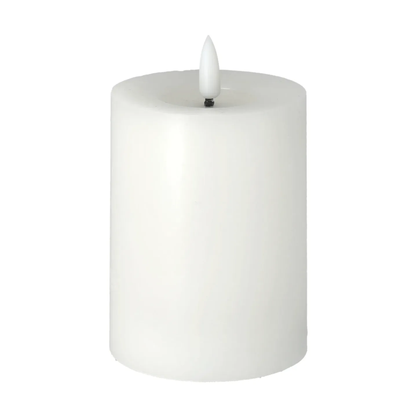 Scandi Essentials Bright Melt Blockkerze LED 12,5 cm Weiß