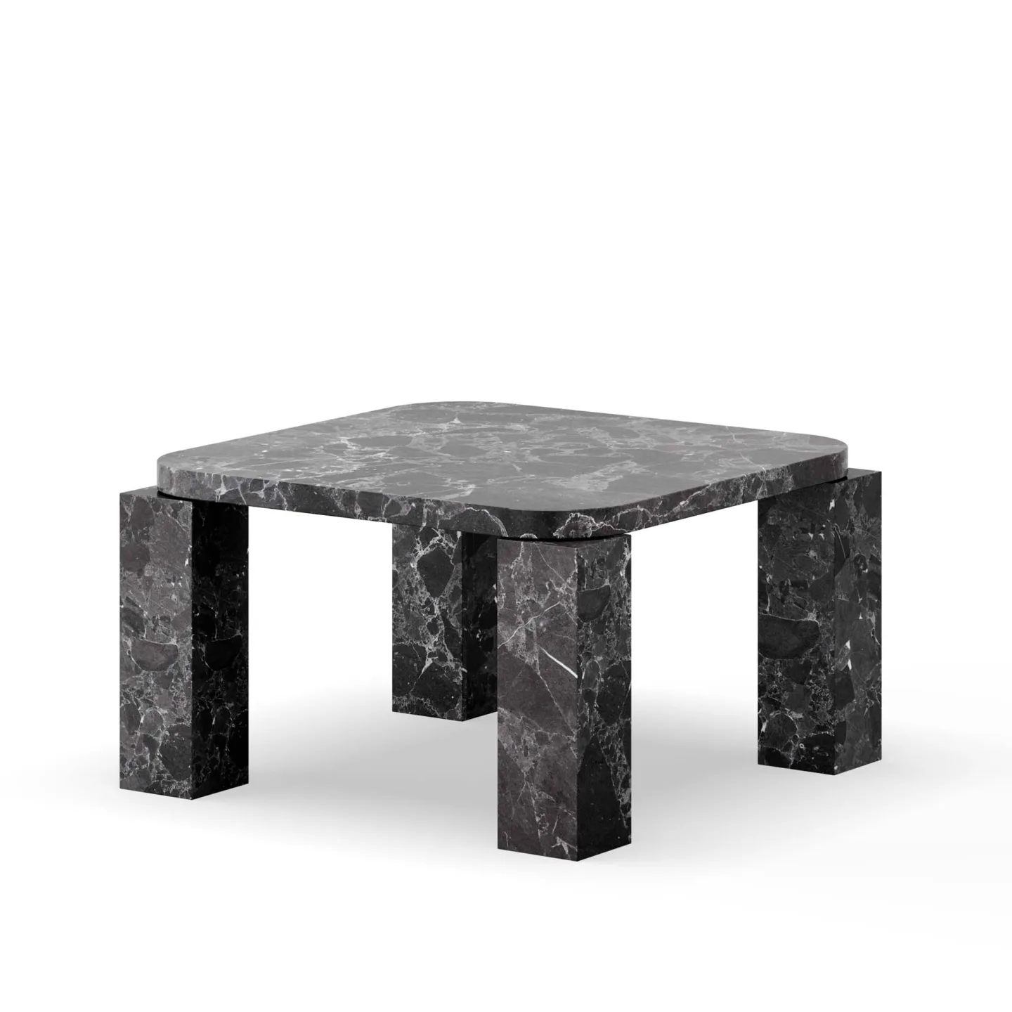 New Works - Atlas Coffee Table 600x600 Costa Black - Soffbord - John Astbury - Svart - Sten