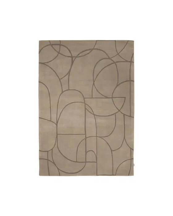 Modern Abstract tæppe beige