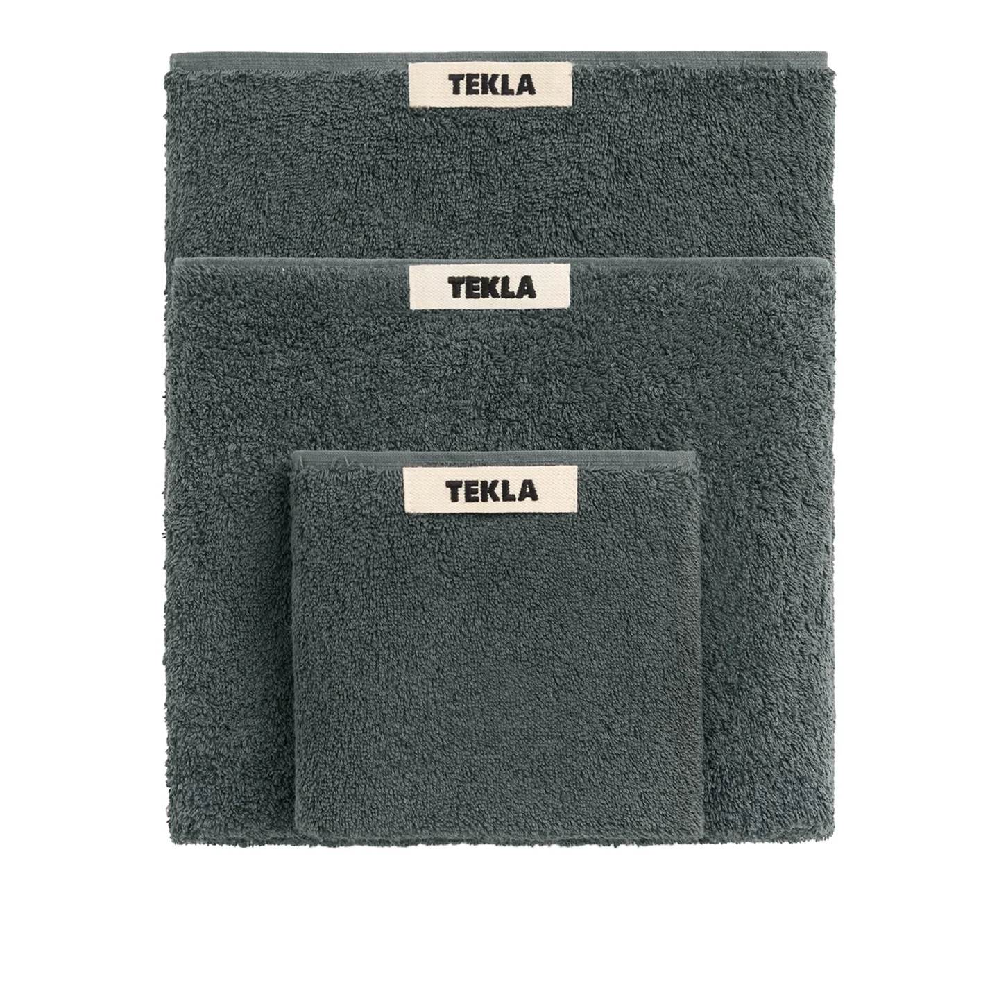 Tekla - Terry handhandduk 50x90 cm charcoal grey - Handdukar och badlakan - Grå - Bomull