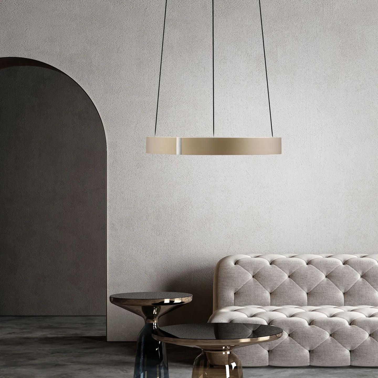 E-Clipse LED-hængelampe, bronze, Ø 50 cm, CCT – PURE PURE E-Clipse - Stue - Moderne - Metal - Med én lyskilde
