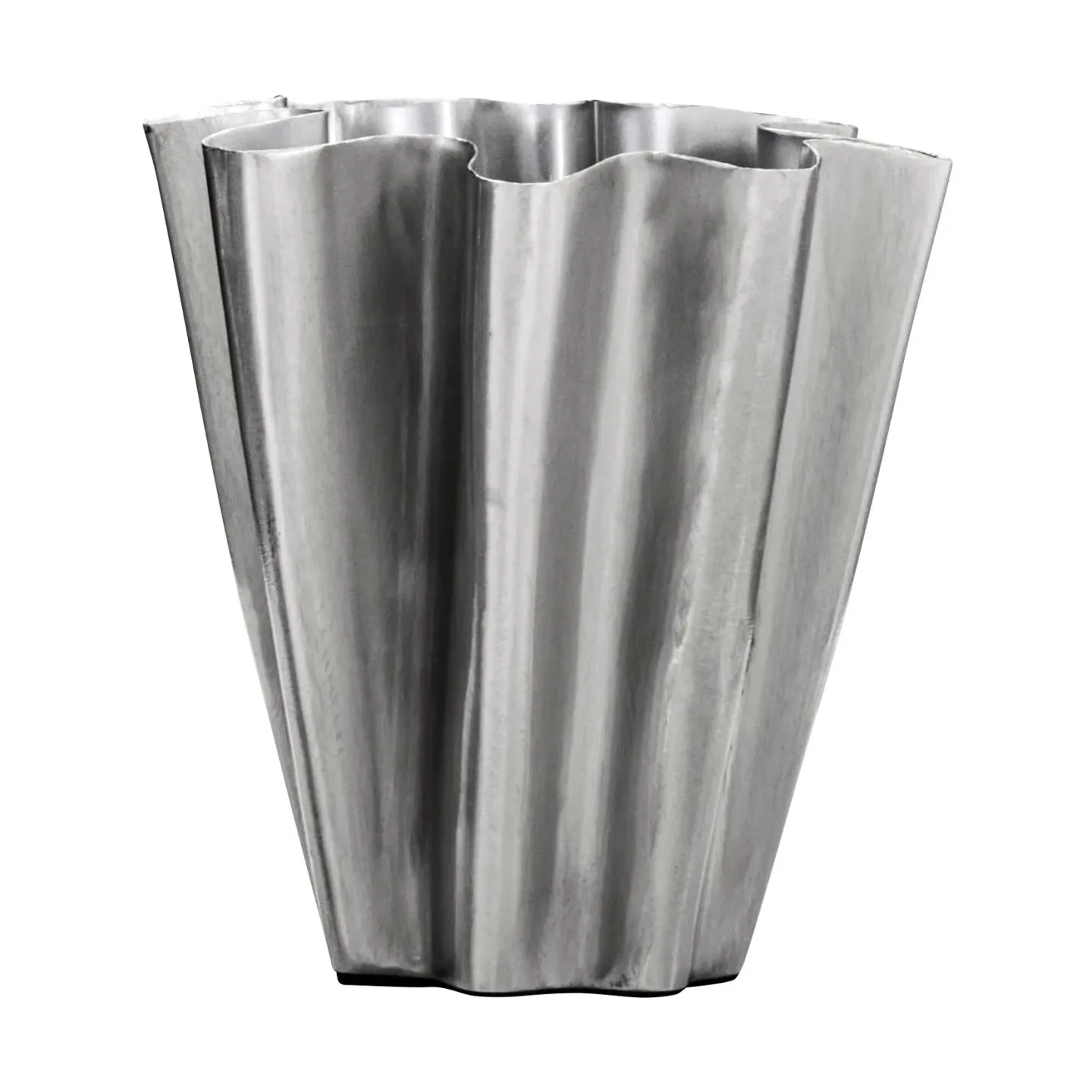 House Doctor Flood Vase 13 cm Gebürstetes Silber