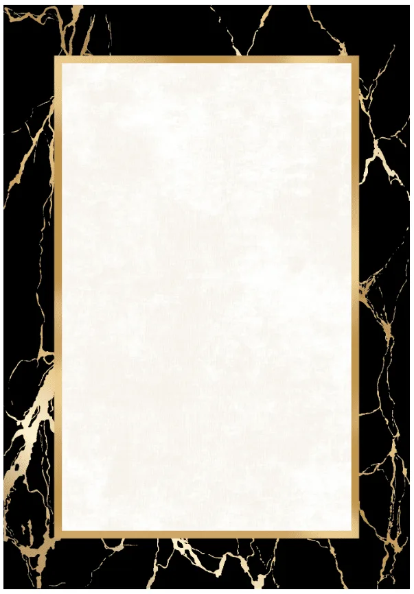 Wilton-teppe - Cerasia (svart/hvit/gull) (Størrelse: 200 x 280 cm)