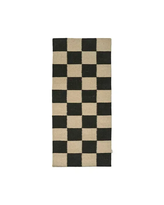Square tæppe sort/natur