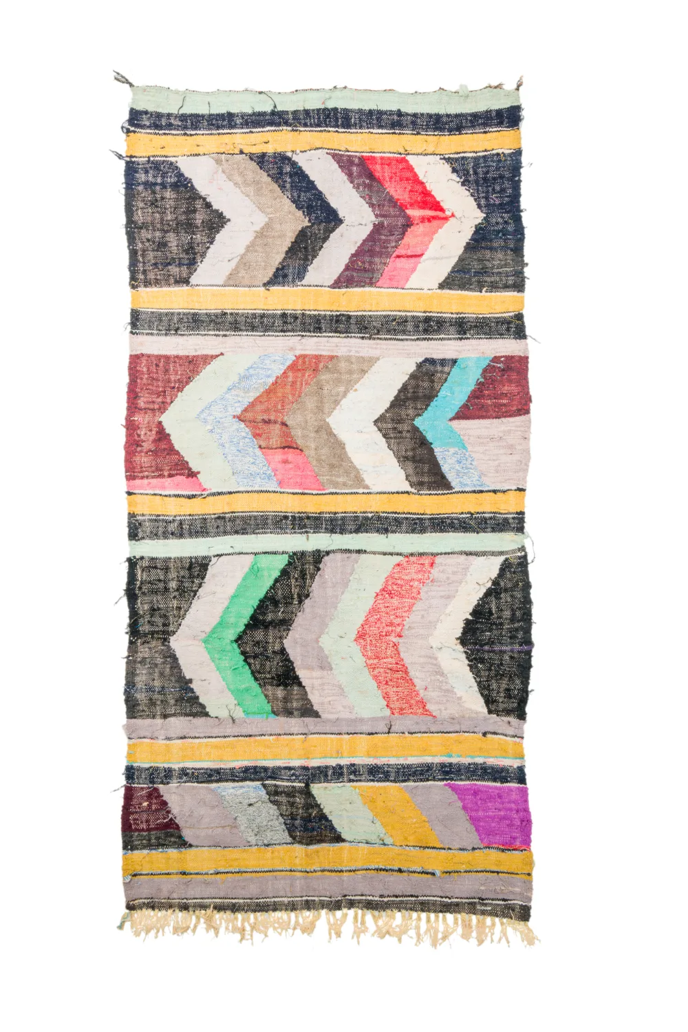 Marokkansk Boucherouite-teppe 130 x 260 cm (Størrelse: 130 x 260 cm)