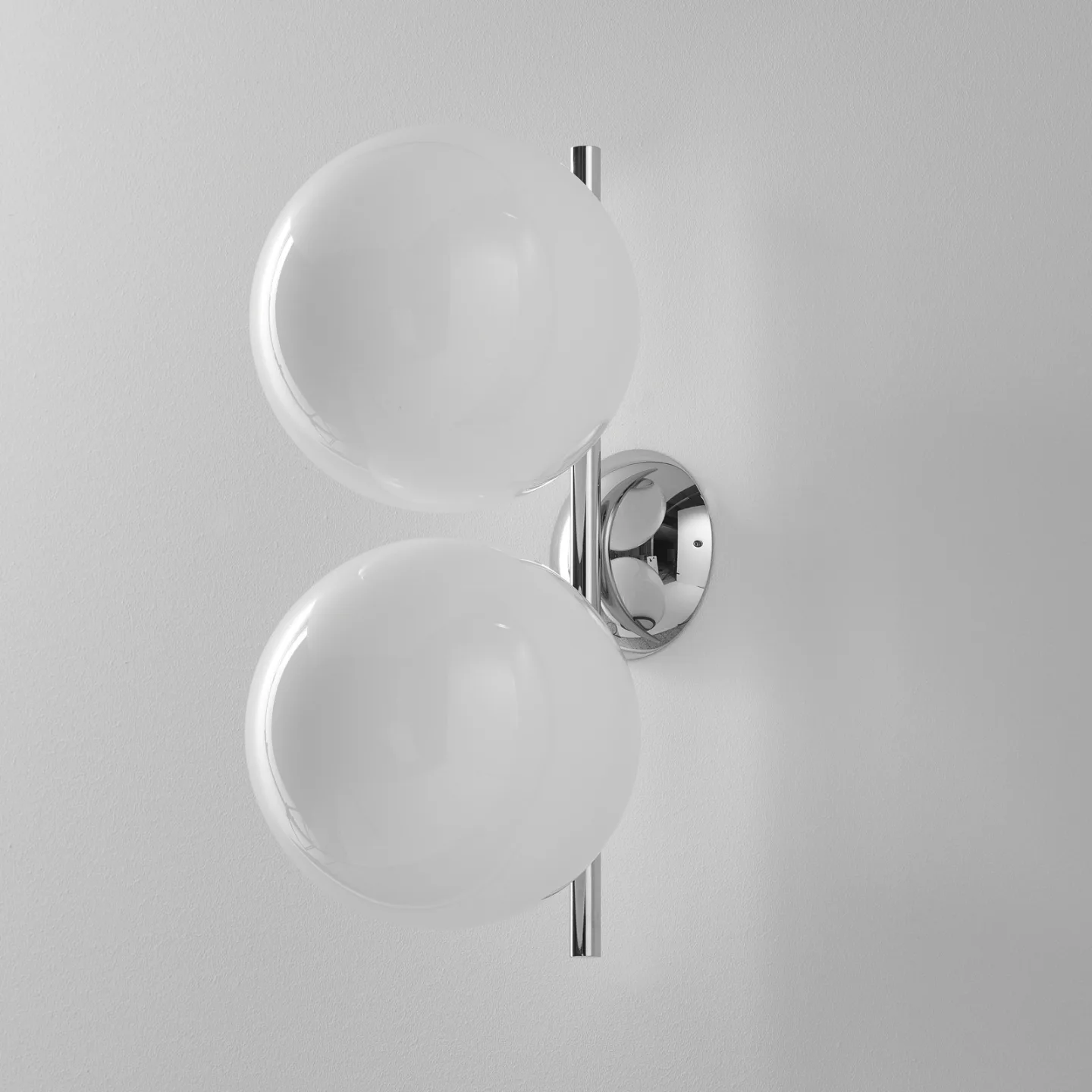 Flos IC lights C/W1 Double vägglampa Krom-opal