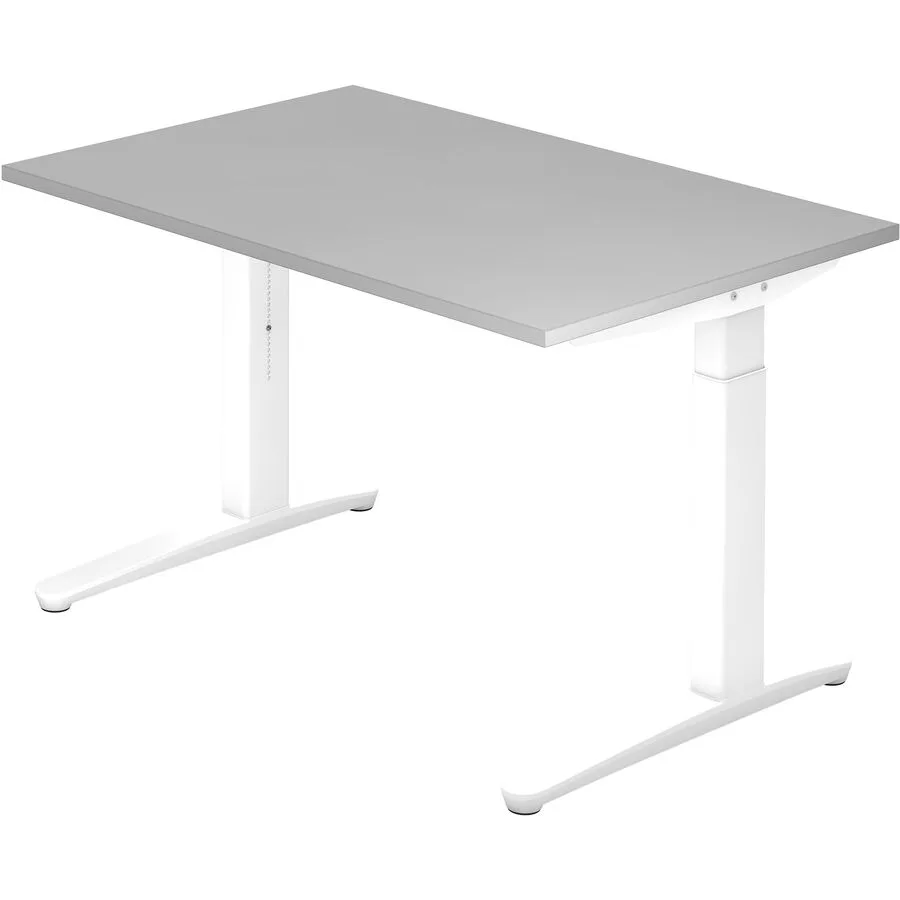 Schreibtisch Office grau Holzwerkstoff Höhenverstellbar B 120 T 80 cm