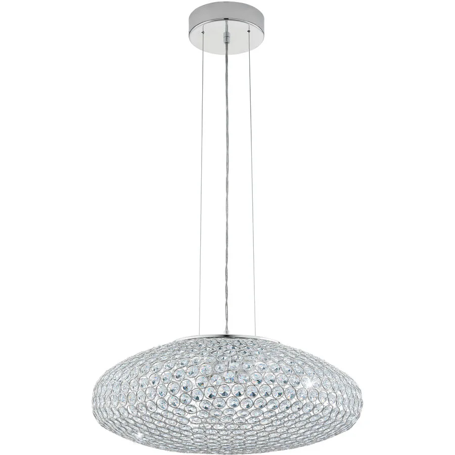 Eglo Pendellampe Clemente Grau Stahl 110 cm - Farbe: chrom