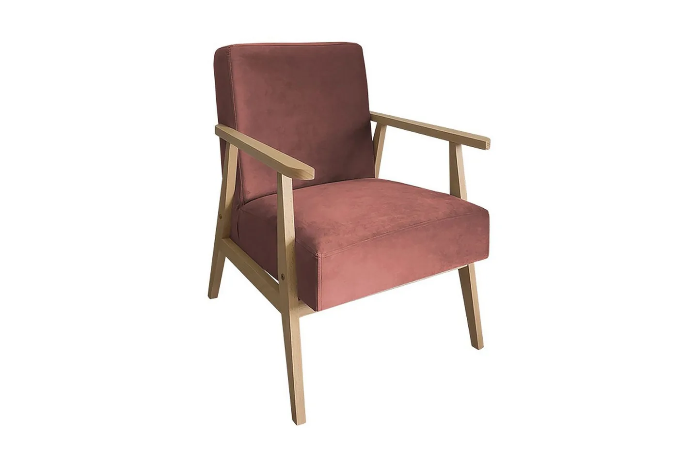 Retro Fåtölj - Sammet/Rosa