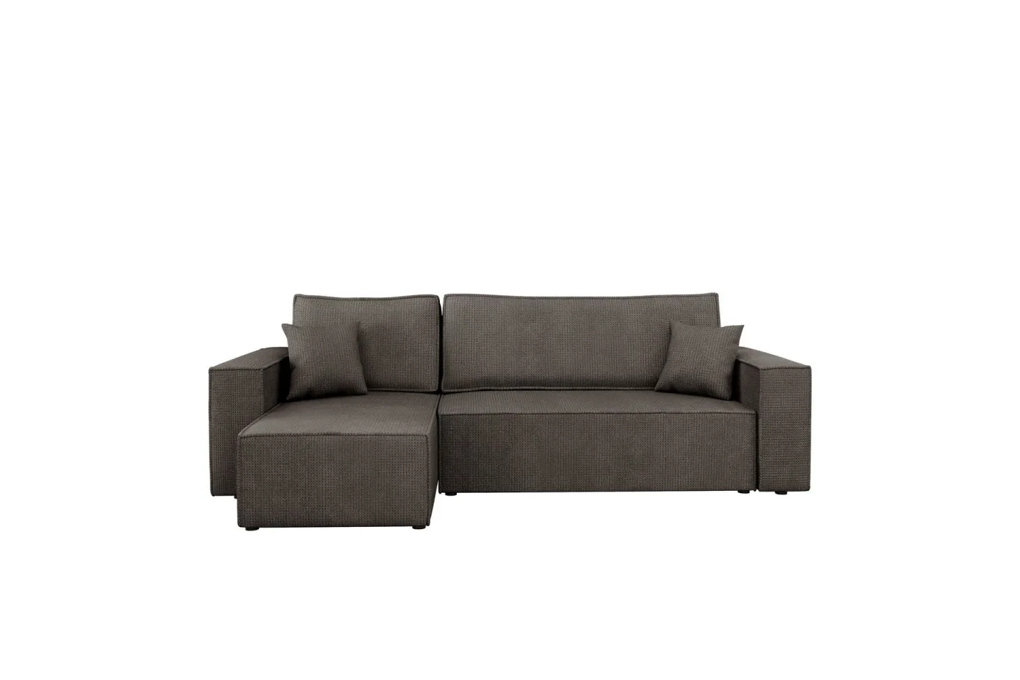 Hobson Bäddsoffa med Divan 3-sits i Plysch - Grå