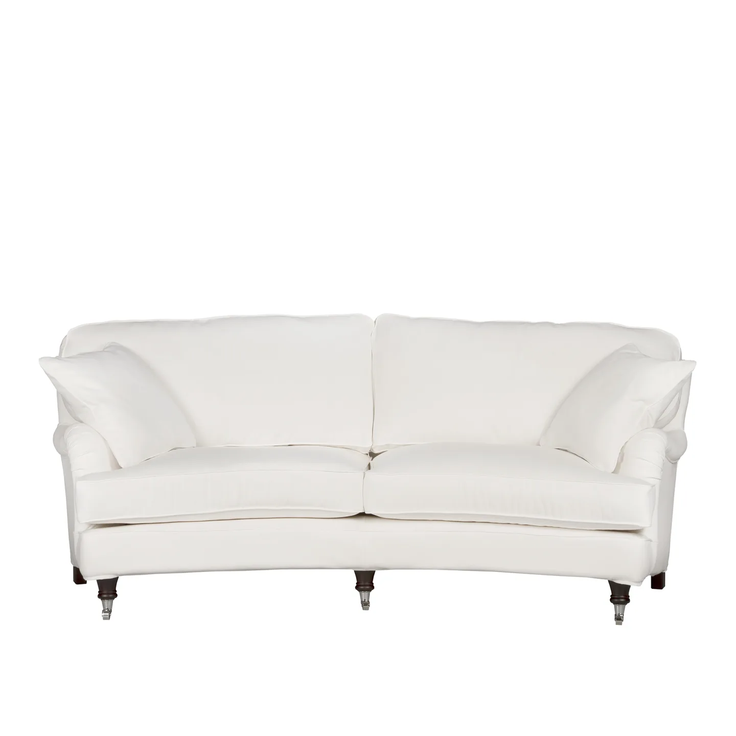 Englesson - Howard 3-Seater Medium Curved Loose Cover 220L X 95D X 85H, PG 2 Geneva Chalk 2854/71 - Soffor - Vit - Dun/Metall/Trä/Textilmaterial/Syntetiskt