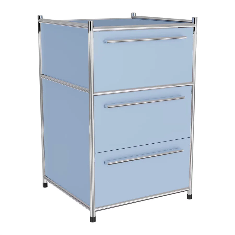 Sideboard Cubo stahlblau Metall