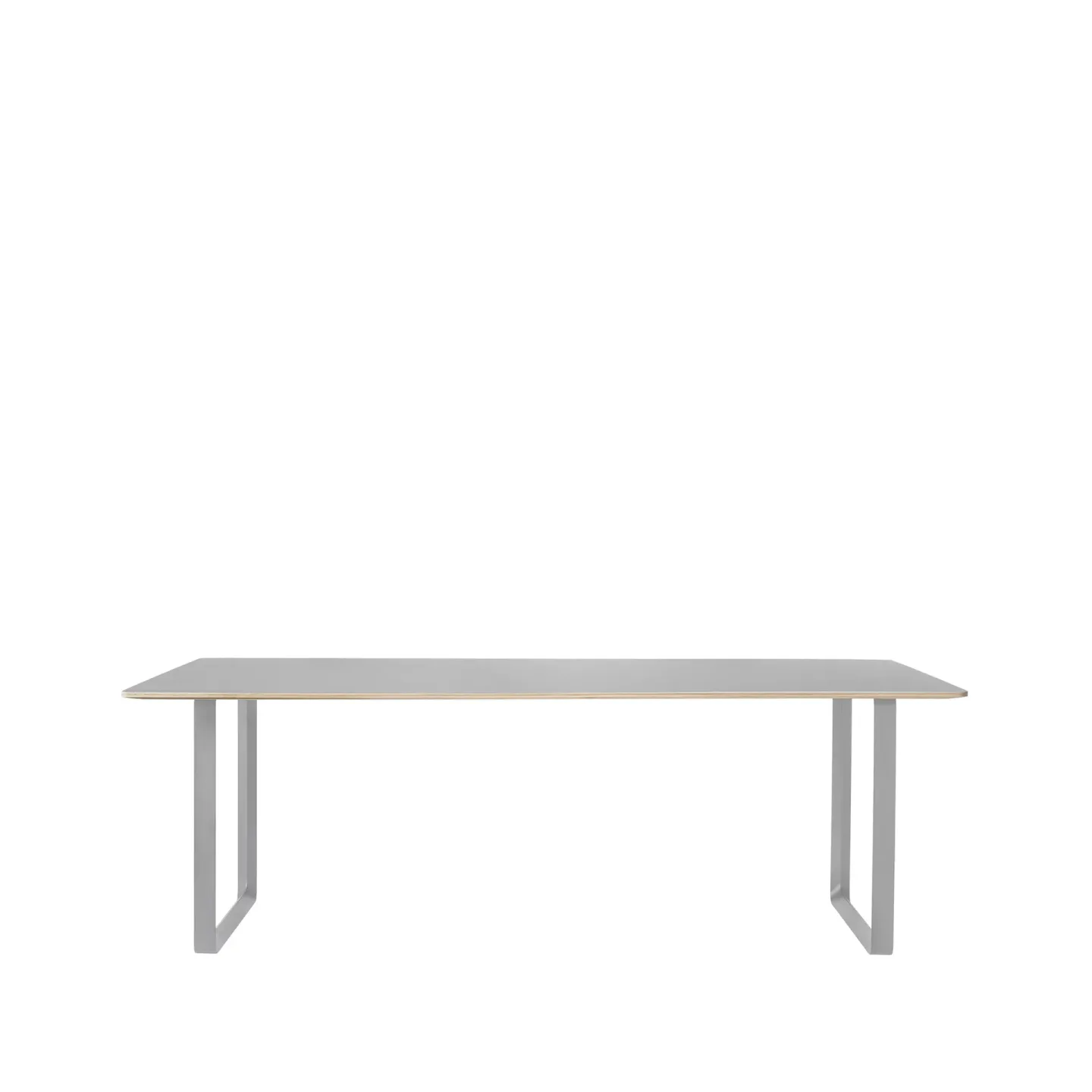 Muuto 70/70 matbord 225x90 cm Grey linoleum-Plywood-Grey