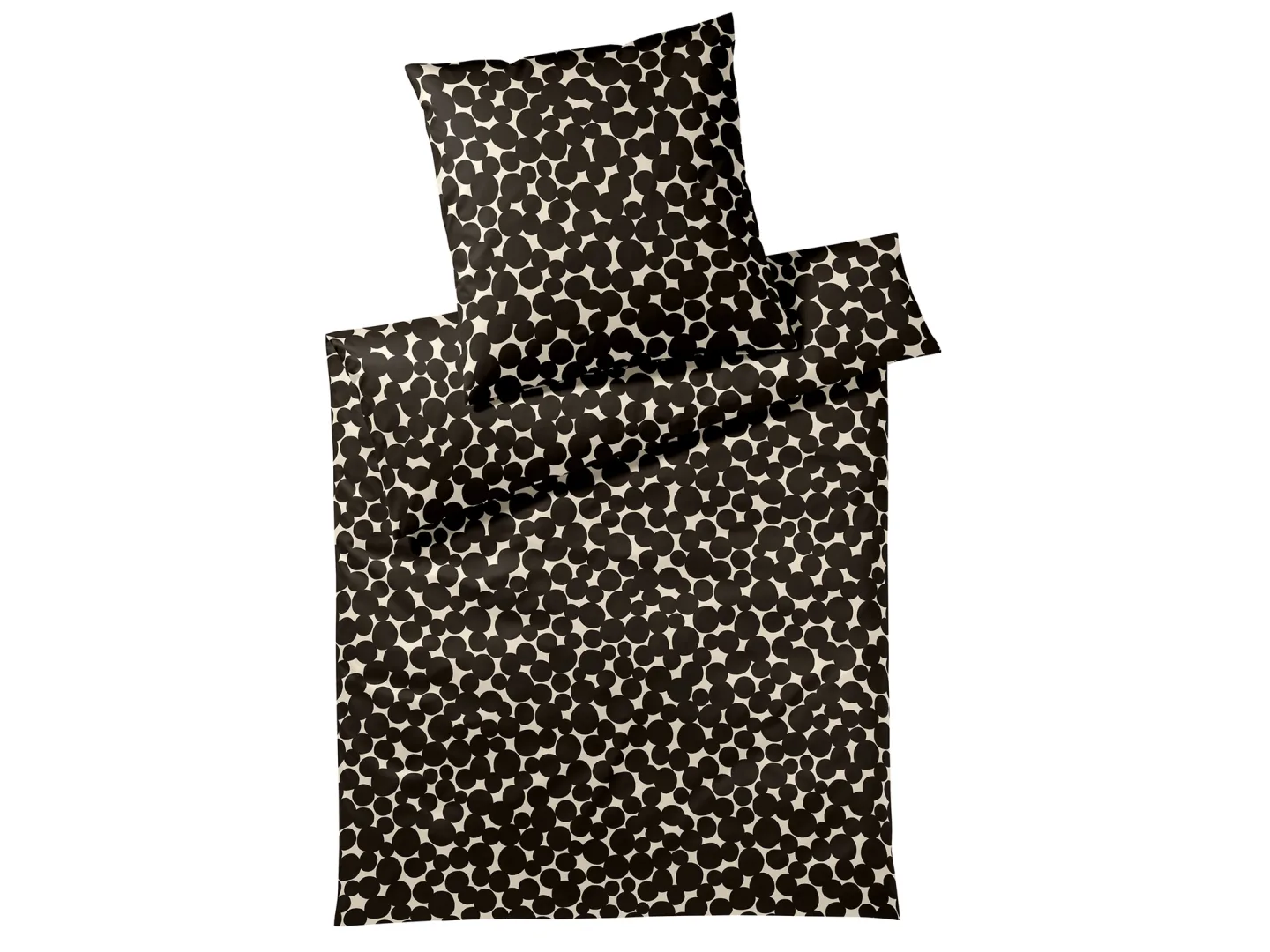 Elegante Bettwäsche Pebbles Schwarz | Schubiger Möbel